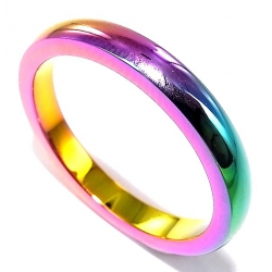 Bague acier irisé T P/M/G