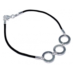 Bracelet argent 2,4g et nylon 18cm