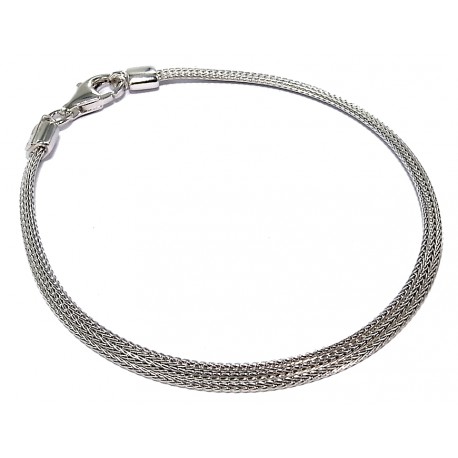 Bracelet argent 5,3g rhodié 19cm