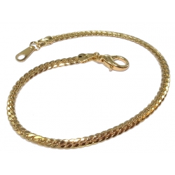 Bracelet plaqué or 19cm