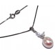 Collier argent 2,7g 40 cm perles véritables et zircons
