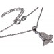 Collier argent rhodié 4,2g  38+5cm zircons