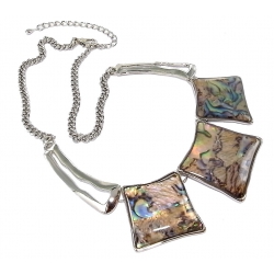 Collier fantaisie 42+7cm nacre abalone