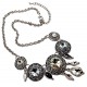 Collier fantaisie 42+7cm strass