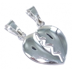 Pendentif argent 2,4g coeur sécable