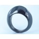 Bague acier noire en 52/55/58 zircon