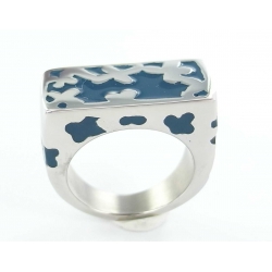 Bague acier  brillante en 52/55/58 resine