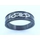Bague acier noire en 52/55/58