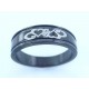 Bague acier noire en 52/55/58