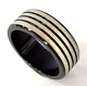 bague acier noire et mate t54/56/58/60/62/64