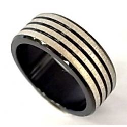 bague acier noire et mate t54/56/58/60/62/64