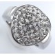 Bague acier l 316 strass blancs tailles 52/54/56/58