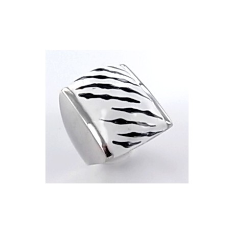 Bague acier l 316  émail tailles 52/54/56/58