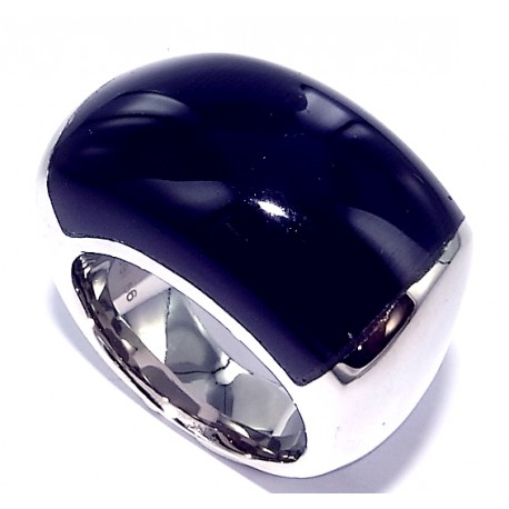 Bague  acier l 316 t 52-56-60 résine violette