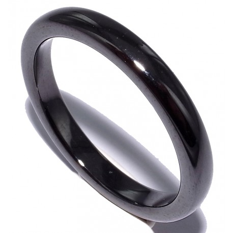 Bague  céramique noire l 316 t 50 à 60