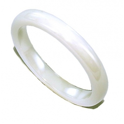 Bague  céramique blanche l 316 t 50 à 60