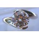 Bague argent rhodiee zircon 4.5 g