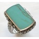 Bague argent 9g turquoise reconstitu