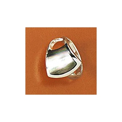 Bague argent 5,2g taille 50 à 60 nacre grise