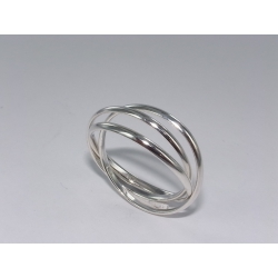 Bague argent 2,2g t 50 à 60 3 joncs