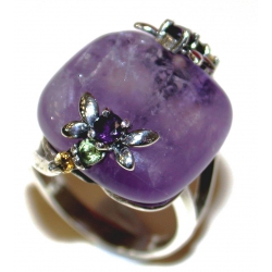 Bague argent 3.1g amethyste t50 0 60