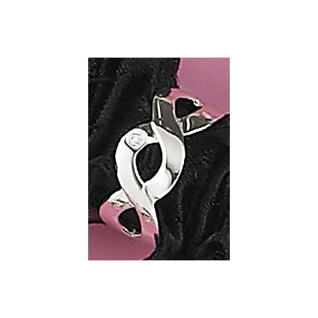 bague argent 2,8g rhodié zircon