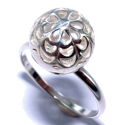 Bague argent 1,9g boule filigrane t 50 à 66