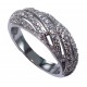 Bague argent rhodiée 4g t 50 à 60 zircons