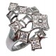 Bague argent rhodiée 4,5g zircon  t 50 à 60