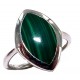 Bague argent 2g taille 50 à 60 malachite