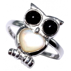 Bagues argent bague argent 2,6g taille 50 à 60 nacre et onyx