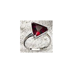 Bague rhodiée zircon teint