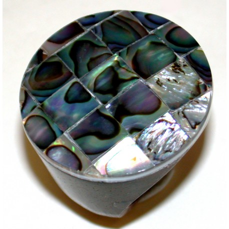 Bague fantaisie bois abalone