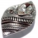 Bague fantaisie réglable 2 tailles strass