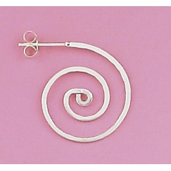 Bo argent 2.3g creoles spirales