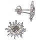 Bo argent boucles oreille argent 1,7g cristal