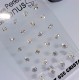 Presentoirs argent présentoir 12prs bo argent 6g strass