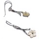 Bo argent boucles oreille argent 1,8g nacre et cristal