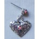 Bo fantaisie argenté et strass cours rose