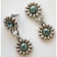 Bo fantaisie argenté et strass bleu clair