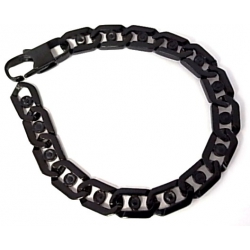 bracelet acier 21cm noir
