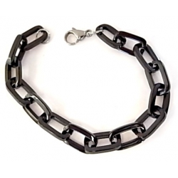 bracelet acier 21cm noir