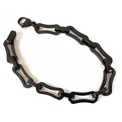 bracelet acier 21cm noir