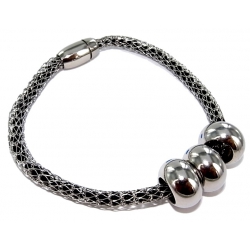 Bracelet acier l 316 21 cm strass