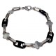 Bracelet acier l 316 22 cm strass