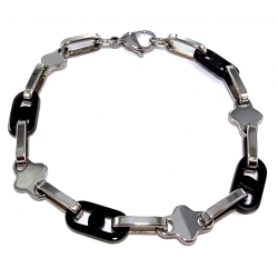 Bracelet acier l 316 22 cm strass