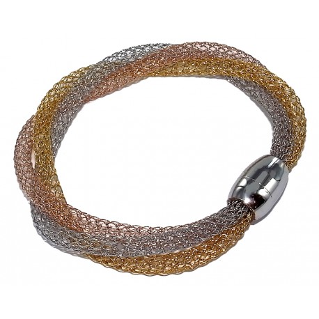 Bracelet acier l 316 cm 3 tons 21 cm