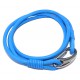 Bracelet acier cuir  bleu