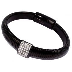 Bracelet acier noir et strass
