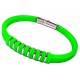 Bracelet acier et silicone vert